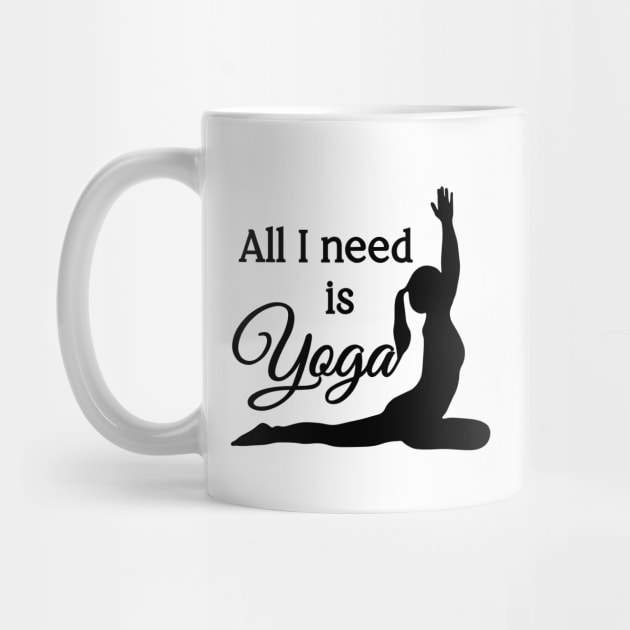 All I Need is Yoga | Black | White by Wintre2
